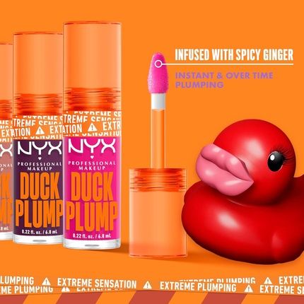 Nyx Professional Makeup Lip Plumping Gloss Intense Colour High Pigmentation Extreme Shine Finish Infused With Spicy Ginger Vegan Formula Duck Plump Pure Plum-P 17 Pure Plump