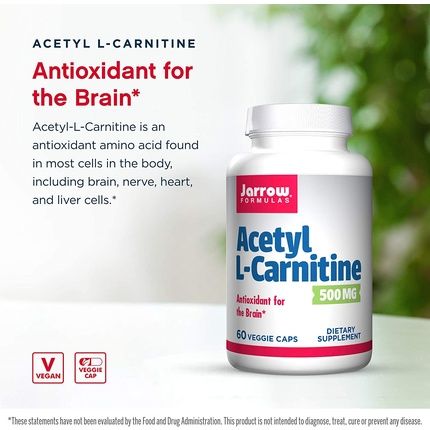Jarrow Formulas Acetyl L-Carnitine 60 Capsules 500Mg - Image 3