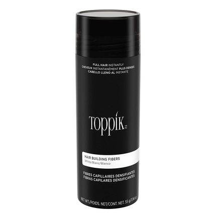 Toppik Hair Building Fibers 55G Instantly Thicker Fuller Looking Hair 9 Shades For Men & Women White