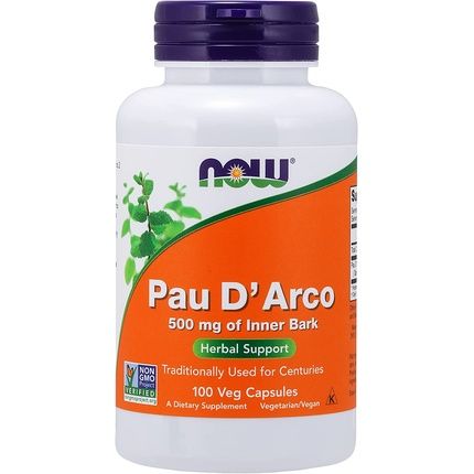Now Foods Pau D'Arco 100 Capsules 500Mg