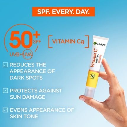 Garnier Vitamin C Daily Uv Brightening Fluid Sheer Glow Spf 50+