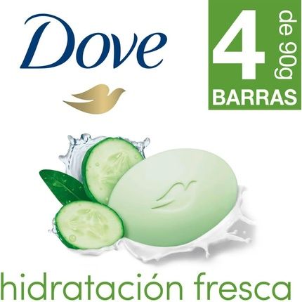 Dove Refreshing Cucumber Soap Bar 4X 90G