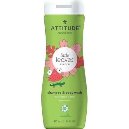 Attitude Little Leaves Kids 2In1 Shampoo And Body Wash Watermelon & Coconut 473Ml