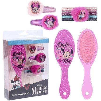 Cerda Life'S Little Moments Hair Accessories Set For Girls 8-Piece Hair Jewelry Set By Minnie Mouse Official Disney License