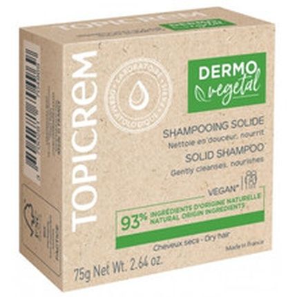 Topicrem Dermovegetal Solid Shampoo 75G Gentle Cleanses And Nourishes Dry Hair
