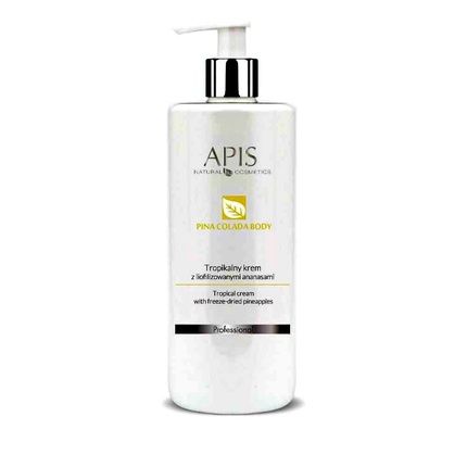 Apis Pina Colada Body Anticellulite Tropical Cream With Freeze-Dried Pineapple, Guarana, Macadamia Oil, And Seaweed 500Ml