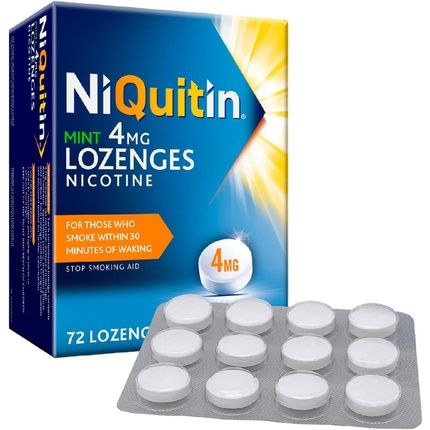Niquitin Mint 4Mg Lozenges Effective Smoking Craving Relief 72 Lozenges