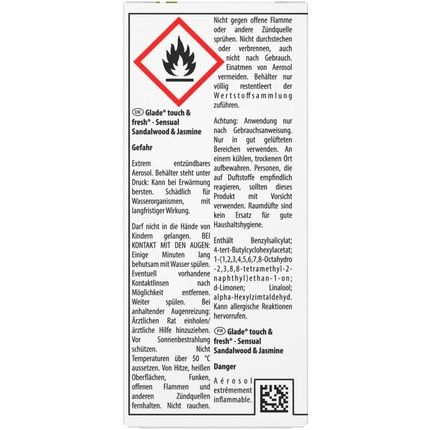 Glade Touch & Fresh Refill Air Freshener Mini Spray Sandalwood & Jasmine 10Ml