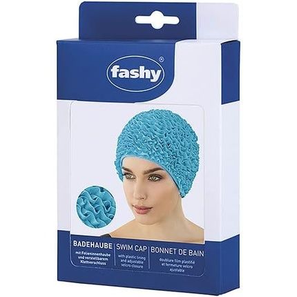 Fashy Women'S Frilled Turquoise Bathing Cap - Image 3