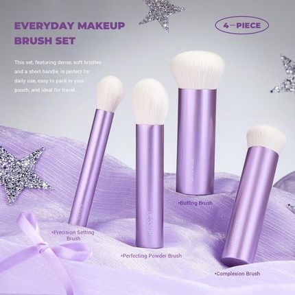 Jessup Makeup Brush Set With Face Brushes And Makeup Sponge - Image 3