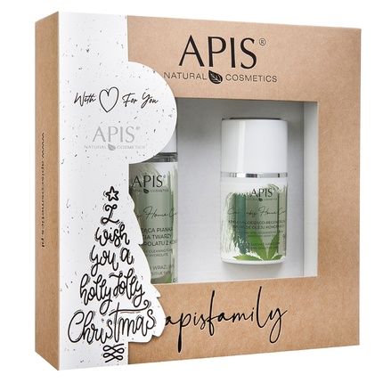 Apisset Christmas Set Cannabis Soothing Face Wash Foam 150Ml And Soothing-Regenerating Cream 50Ml