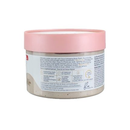 Dove Exfoliating Body Polish Scrub For Silky Skin Oatmeal & Calendula Oil 10.5Oz - Image 3