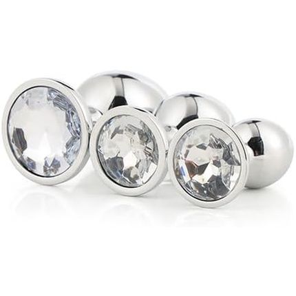 Dream Toys Gleaming Love Anal Plug Gray One Size - Image 3