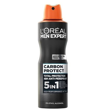 L'Oreal Men Expert 5In1 Carbon Protect Deodorant Spray For Men 250Ml