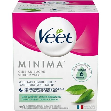 Veet Minima Pure Warm Wax With Sugar And Green Tea 250Ml
