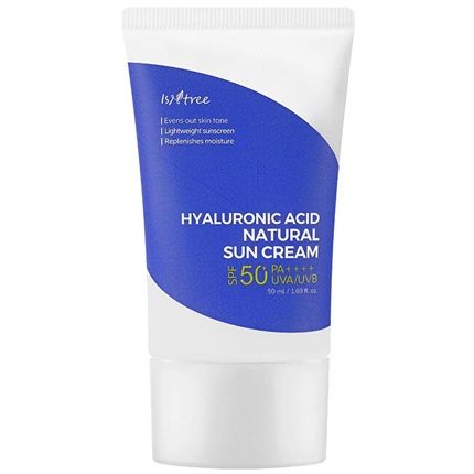 Isntree Hyaluronic Acid Natural Suncream Spf50 Pa++++ 50Ml 1.69 Fl.Oz - Evens Out Skin Tone And Replenishes Moisture