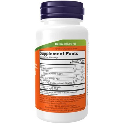 Now Foods Sambucus Zinc-C Lozenges 60 Count