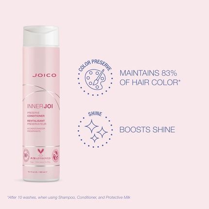 Joico Innerjoi Preserve Conditioner For Color Protection And Shine Sulfate And Paraben Free Vegan Formula 10.1 Ounce - Image 3