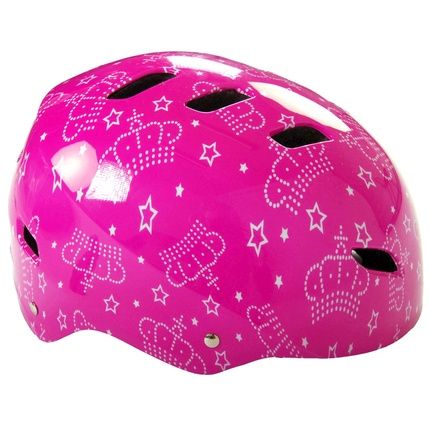 Volare Bike Skate Helmet Pink Queen 915 Authentic Style And Optimal Features For Sporty Skaters Head Circumference 5557 Cm Tv Certified