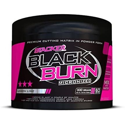 Stacker 2 Black Burn Micronized 300Gr 60 Serving-Lemon
