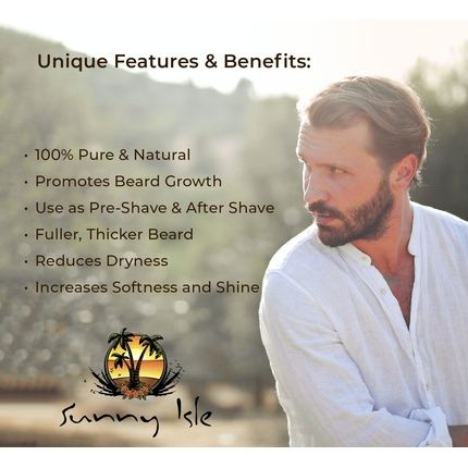 Sunny Isle Beard Oil 100% Natural Jamaican Black Castor Oil 4Oz