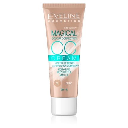 Eveline Magical Colour Correction Cc Cream Spf 15 Multifunctional Foundation 53 Beige 30Ml