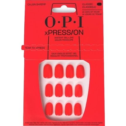 Opi Opi Xpresson Artificial Nails Iconic Shades Cajun Shrimp 30 Units