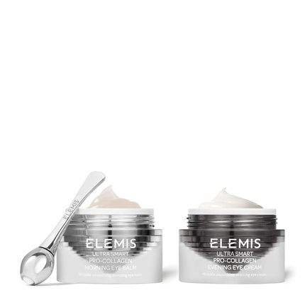 Elemis Ultra Smart Pro-Collagen Eye Treatment Duo Day & Night Treament System And Tool Rejuvenates Smoothes And Tightens The Eye Contour 10Ml 0.33 Ounce