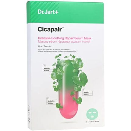 Dr. Jart+ Cicapair Soothing And Moisturizing Face Mask Intensive Soothing Repair Serum Mask - 5 X 25 G