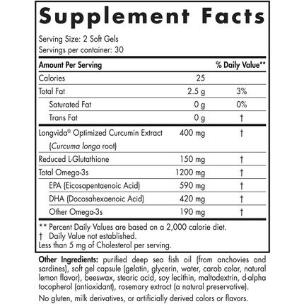 Nordic Naturals Omega Curcumin Soft Gels 60 Count