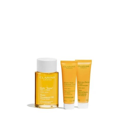 Clarins Aroma Tonic Oil Set 100Ml Oil 30Ml Gel 30Ml Balm