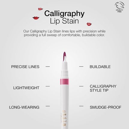 Stila Calligraphy Lip Stain Long-Lasting Tint Moisturizing Transfer-Proof - Image 3