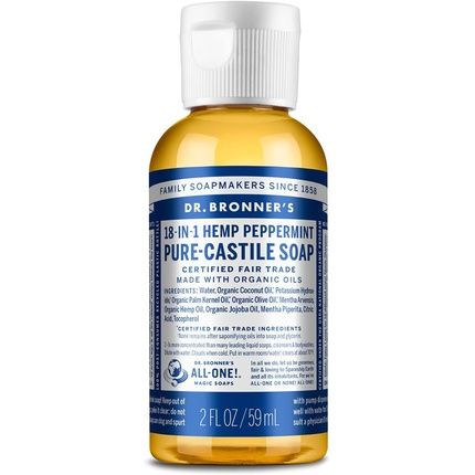 Dr. Bronner'S Organic Peppermint Pure-Castile Liquid Soap 59Ml
