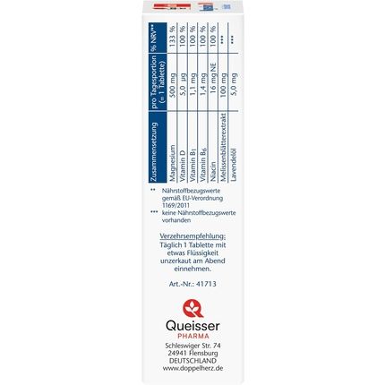 Doppelherz Magnesium 500 For The Night 30 Tablets