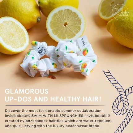 Invisibobble Sprunchie Swim With Mi Simply The Zest, Ib-Sp-Hp Yellow/White, 17 - Image 3