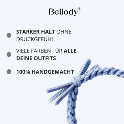 Bellody Original Hair Ties Stylish Braided Hair Tie With Strong Hold Seychelles Blue Women'S Hair Accessories In Light Blue