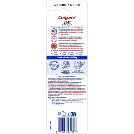 Colgate 360 Deep Clean Medium Toothbrush - Image 3