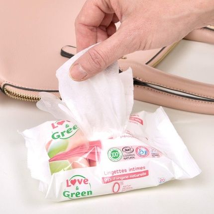 Love & Green Intimate Wipes 20 Wipes - Image 3