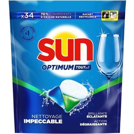 Sun Optimum All-In-One Dishwasher Tablets 34 Capsules