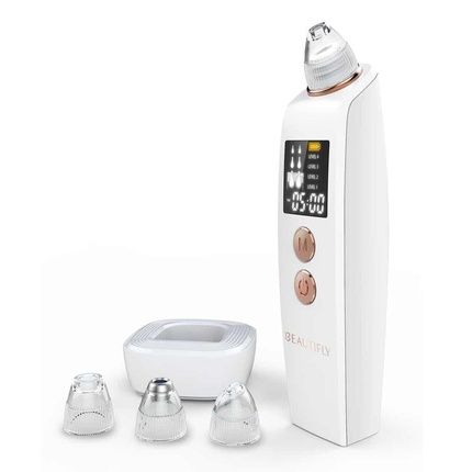 Beautifly B-Derma Pro White Microdermabrasion Device With Blue Light Therapy Timer And Battery