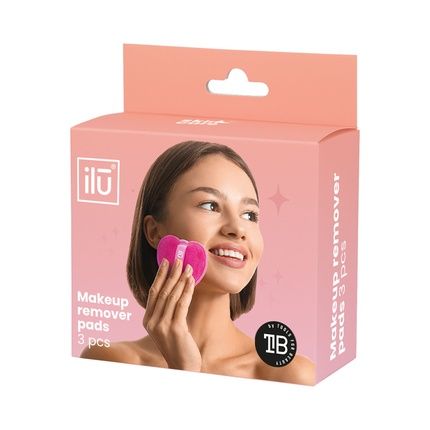 Ilu Makeup Remover Pads Pink - Pack Of 3 - Image 3