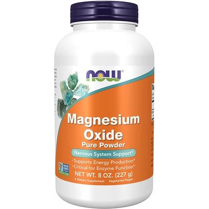 Now Magnesium Oxide Supplement For Enzyme Function And Nervous System Support 8Oz