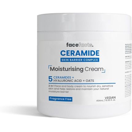 Face Facts Ceramide Moisturizing Body Cream Hydrates And Softens 454Ml