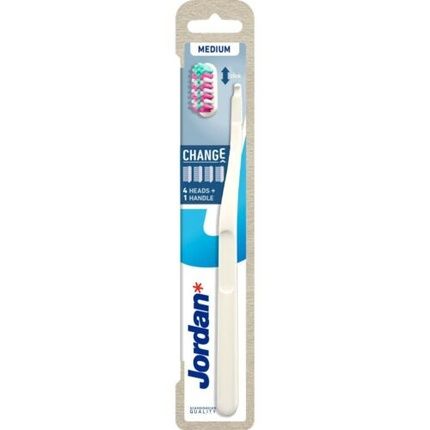 Jordan Change Medium Toothbrush With 4 Replacement Heads - Assorted Colors