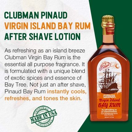 Clubman Pinaud Virgin Island Bay Rum Cologne 12 Fl Oz - Image 3