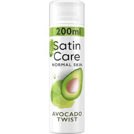 Gillette Satin Care Intimate Care Shaving Gel For Women 200Ml Avocado Twist
