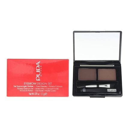 Pupa Milano Eyebrow Design Set 003 Dark Brown 11G For Women