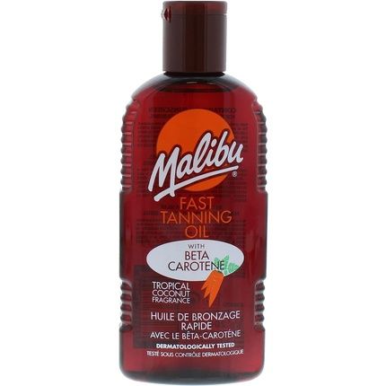 Malibu Sun Bronzing Fast Tanning Oil With Beta Carotene And Tropical Coconut Fragrance 200Ml