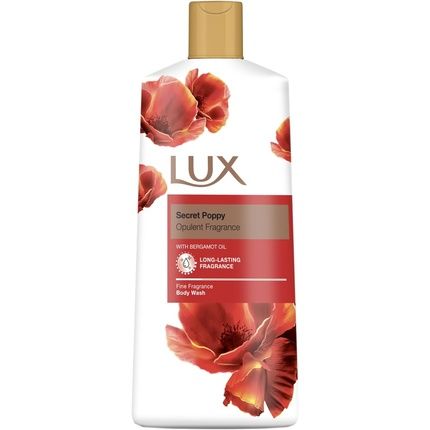 Lux Secret Poppy Body Wash With Bergamot Oil Gentle Soothing Shower Gel Nourishing Body Cleanser Aromatic Fragrance Bath Soap 600Ml