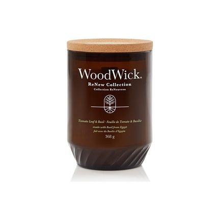Woodwick Renew Tomato Leaf & Basil Scented Candle Large Glass 368 G